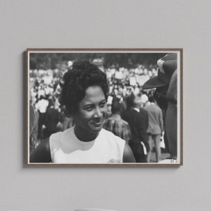 Black Woman Black History Art Print, March On Washington Digital Download ,Inspirational Black Woman Wall Decor, Black History Art