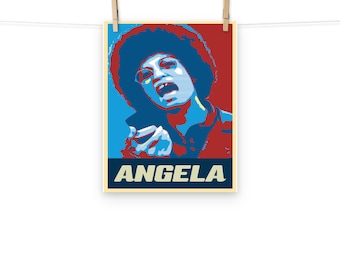 Angela Davis Political Poster, Civil Rights Anti-Racism Wall Art