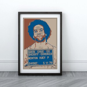 Black History Huey P. Newton Wall Art - Black Panther Party  Digital Download  Print  - Black History Wall Art , Panther Party Digital