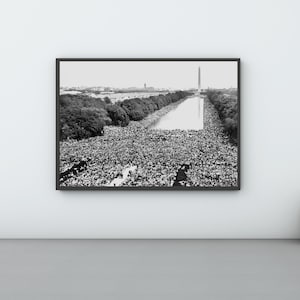 Black History March on Washington Digital Download Art Print, Black History Wall Decor, Civil Rights Movement Poster,