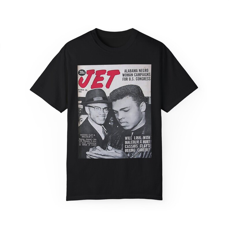 Malcolm X & Muhammad Ali Jet Magazine Cover T-Shirt | Civil Rights image 5
