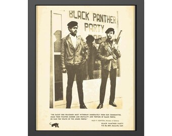 Panther Party Poster | Civil Rights Movement | Political Activism | African American History | Wall Art