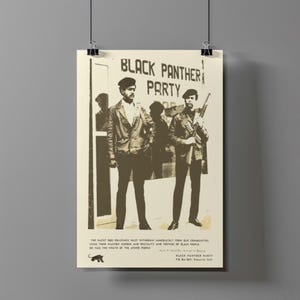 Black Panther Party Digital Art Print | Huey P. Newton , Bobby Seal | Black History Digital Download for Civil Righs Inspired Spaces