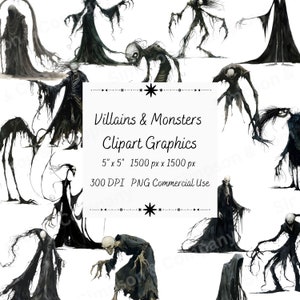35 PNG Schurken & Monster Clip Art, Puppen Clipart, Halloween Clip Art, Instant Download, kommerzielle Nutzung