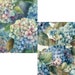 12 Watercolor Hydrangeas Digital Papers, JPEG, 12 X 12, Scrapbook Paper ...