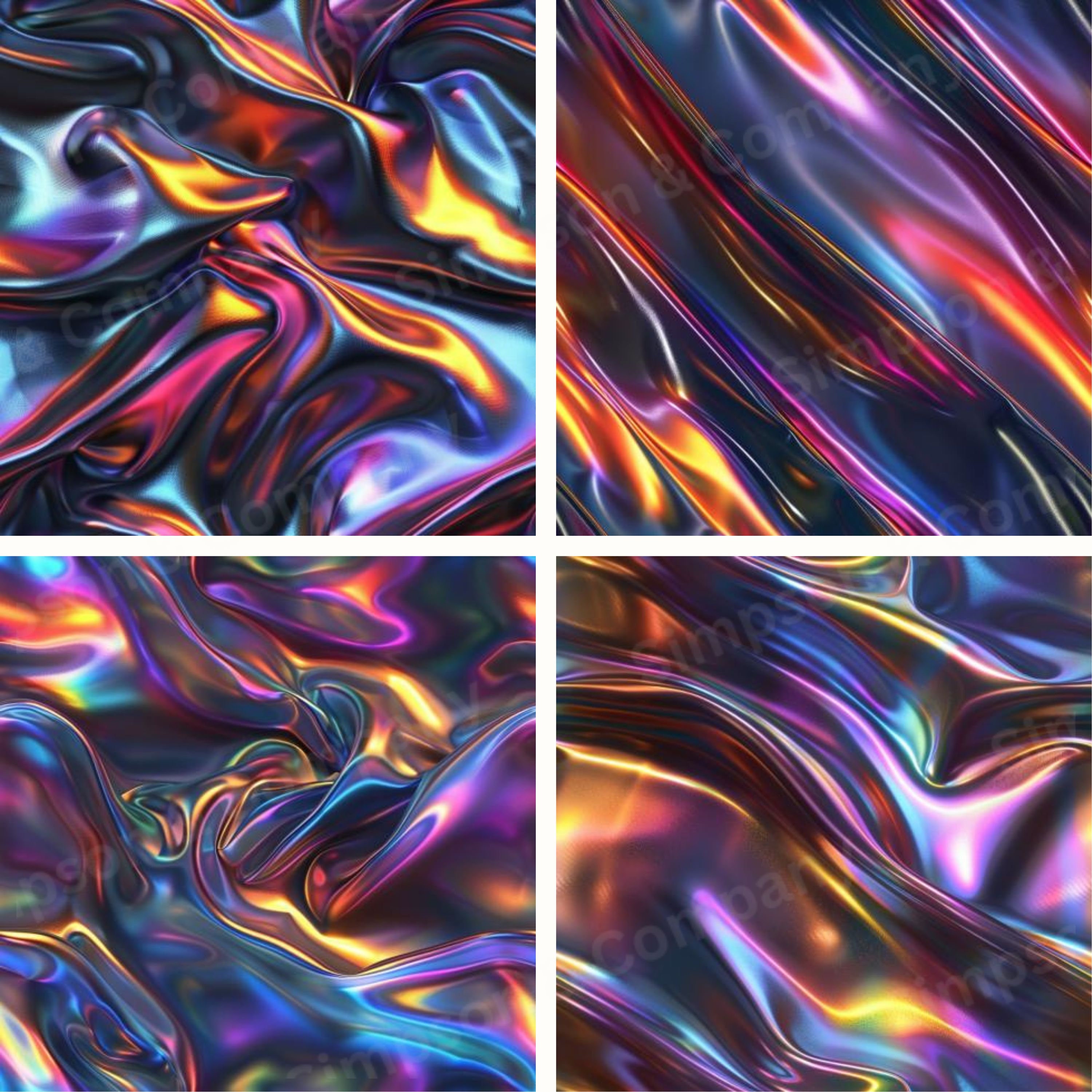 20 Dark Iridescent Seamless Digital Paper, JPEG, 12