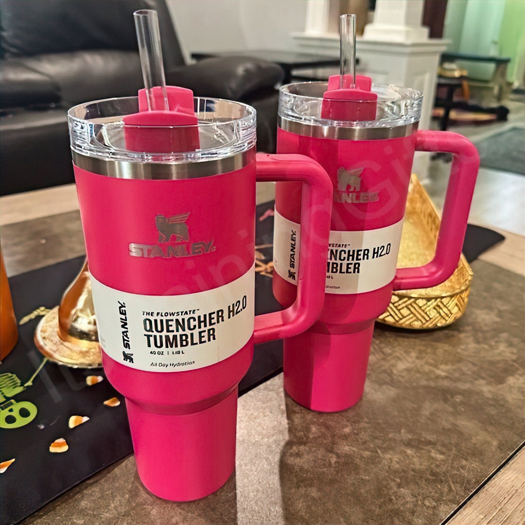 NWT Stanley 40 Oz. Quencher FlowState Tumbler Camelia Hot Pink