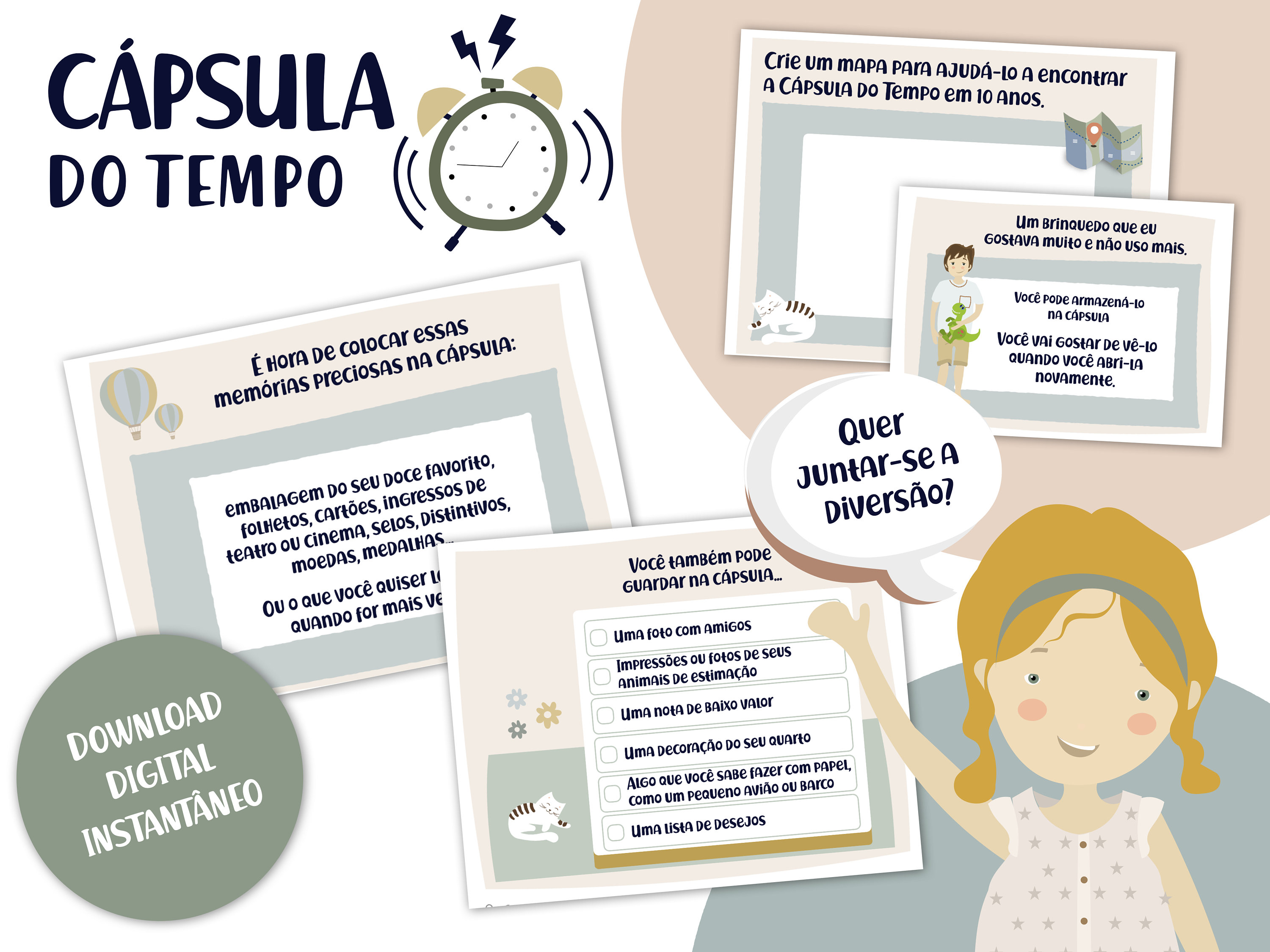 Uma Cápsula Do Tempo Imprimível Para Download Instantâneo. Compartilhe ...