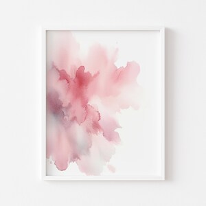 Pink Abstract Art, Printable Abstract Art, Pink Watercolor Print, Watercolor Wall Art, Sky Print, Pastel Art, Abstract Watercolor Art