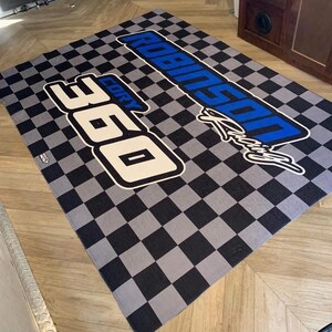 Customizable Outdoor Rug Camper Toy Hauler Motocross Mat Dirt Bike Racing Rug Dirt Bike MX Woods Racing Gift image 8
