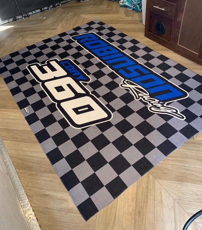 Customizable Outdoor Rug Camper Toy Hauler Motocross Mat Dirt Bike Racing Rug Dirt Bike MX Woods Racing Gift image 8