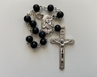 Handmade St Christopher Catholic Rosary. One-decade Travel Rosary Beads | St Augustine Piety Shop