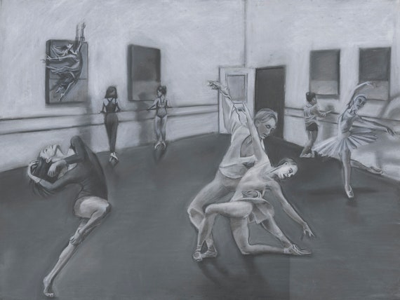 Original Charcoal Drawing of a Magical Performance. Captured in Motion