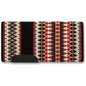 Red & Black Newzeland wool saddle pad, western show pad for horse riding
