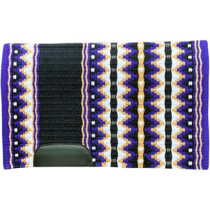 Purple, Yellow & Black Newzeland Wool Saddle Pad for Horse Riding. Wholesale Price High Quality Western Horse Selling Product From India
