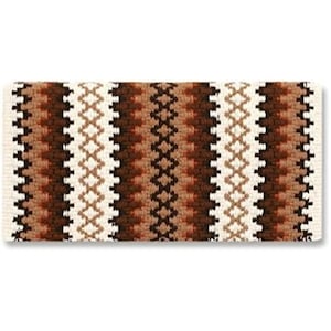 Brown and White Newzealand  High-Quality Western Wool Saddle Pad for Horse Riding | Wholesale Price Horse Equipments From India.