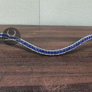 Sparkling Purple Tint and Silver Three Rows Crystal Leather Horse Browband For Horse Bridle in 4 Sizes Freeship By Leatherberry