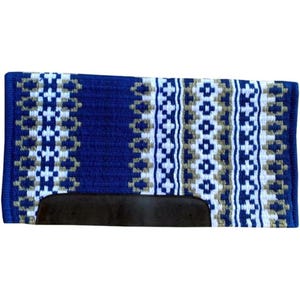Blue & White Newzeland Wool Saddle Pad for Horse Riding |Wholesale Price High Quality Western Horse Selling Products From India Hot Selling
