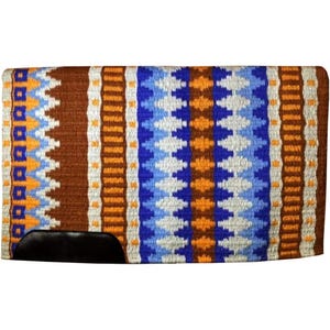 Blue & Red Newzealand  High-Quality Western Wool Saddle Pad for Horse Riding | Wholesale Price Horse Equipments From India.