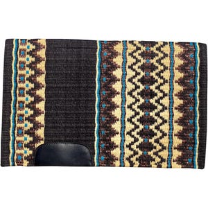 Black and Light Beige Newzeland Wool Western Saddle Pad/Blanket/Show Pad for Horse Riding. (All sizes and customization available)