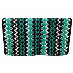 Green & Black Newzeland Wool Saddle Pad for Horse Riding |Wholesale Price High Quality Western Horse Selling Products From India Hot Selling