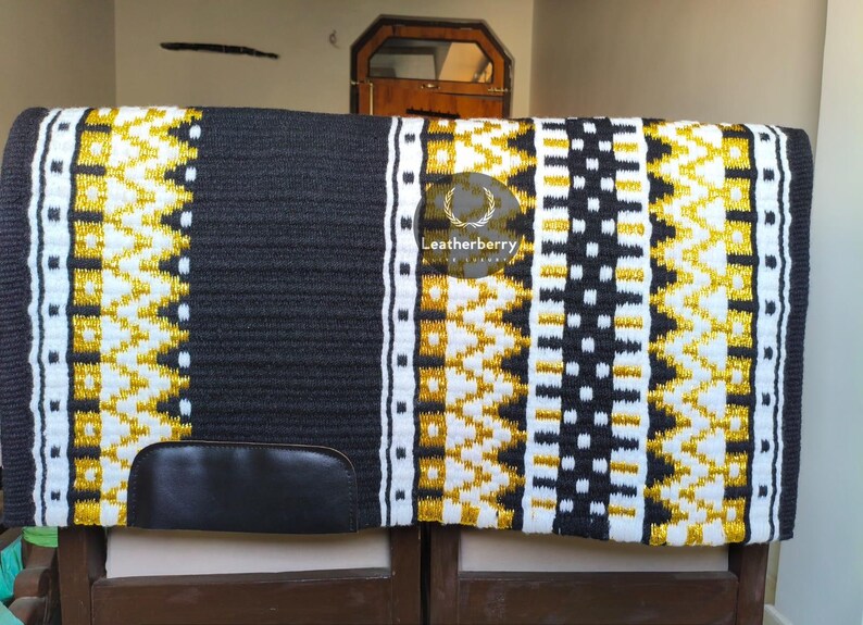LeatherberryUSA Western Saddle Pad - Thumbnail 3