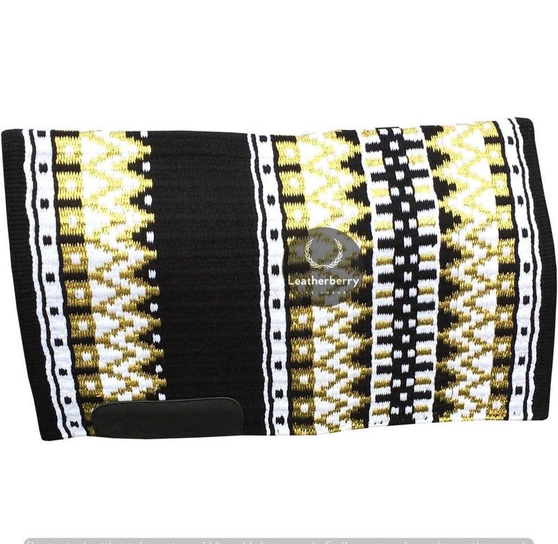 LeatherberryUSA Western Saddle Pad - Thumbnail 2