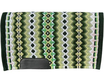 Sea Green Newzealand wool saddle pad, western show pad for horse riding