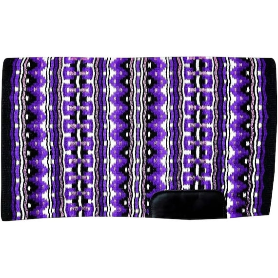 Deep purple and black western saddle pad/blanket ,woolen show pad for horse riding.