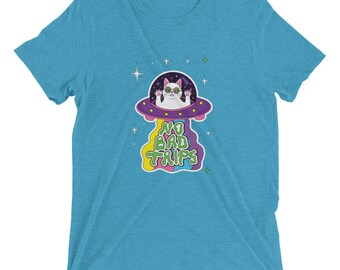 Good Vibe Space Cat Short Sleeve T-Shirt - Available in Multiple Colors and Sizes