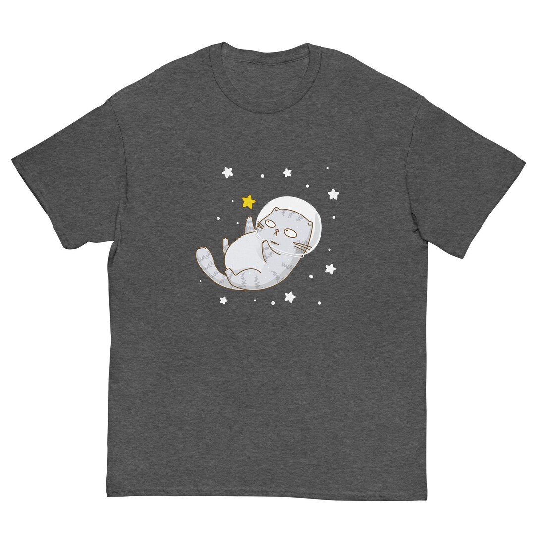 Moody Space Cat Tshirt Multiple Colours and Sizes Available Etsy