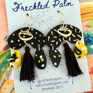 App State Earrings, Custom Gameday Earrings, Game Day Earrings, College Football Dangles, Steelers Earrings, Painted, Lightweight Earrings