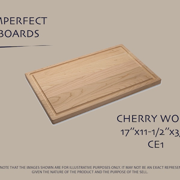 CE1 - Pack of Cherry Hardwood Cutting Board 17''x11''x3/4'' - Imperfect Boards at Best Price - Blanks, Wholesale,DIY, Sale, Corporate Gifts,