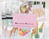 BAKING dessert digital flyer template, Sweet Treats flyer, Bakery Branding flyer, baking sale flyer, DIY desserts flyer