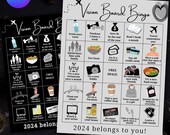 2026 Vision Board Bingo Template, Personal Goals Bingo Game, That Girl Vision Board Printable, Vision Board Activity, Vision Board Party