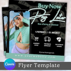 Shop Today Pay Later Flyer Template, Afterpay Flyer, DIY Buy Today Pay Later Flyer, Sazzle Flyer, Sale Flyer, Instagram Flyer