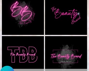 Beauty Logo Template, Set of 4 DIY Logo Designs, Hair Logo, Fashion Logo, Beauty Logo, Makeup Artist Logo, Premade Business Logo