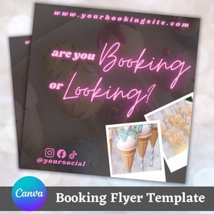 Baking Dessert E-FLYER template, canva e-flyer, DIY Bakery digital flyer, Party Treats Branding, baking sale flyer, desserts flyer