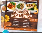 Meal Prep Flyer Template, Editable Flyer Template, Meal Plan Flyer, Chef's Instagram Post, Social Media Content, Catering Flyer, Menu Flyer