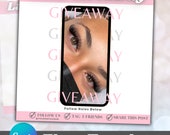 Lash Giveaway Flyer Template, Lash tech Flyer, Lash Giveaway Flyer, Wig Flyer, Instagram Giveaway, Beauty Branding, Social Media Post