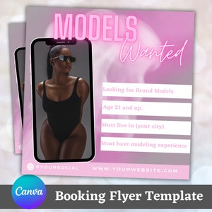 Model Wanted Flyer Template, Brand ambassador Wanted, Hair, Wigs, Lash, Model Search Flyer, Boutique, Editable Template
