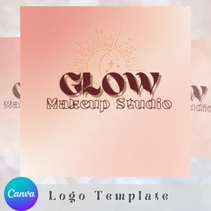 Beauty Logo Template, DIY Makeup Artist Logo Design, Boutique Logo, Editable Hair Logo, Aesthetic Logo, Premade Makeup Business Logo