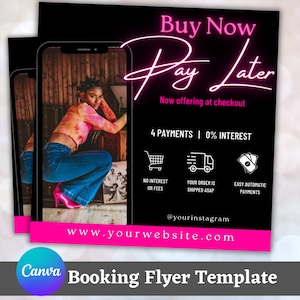 Shop Today Pay Later Flyer Template, Afterpay Flyer, Buy Today Pay Later Flyer, Sazzle Flyer, Sale Flyer, DIY Social Media Flyer Template