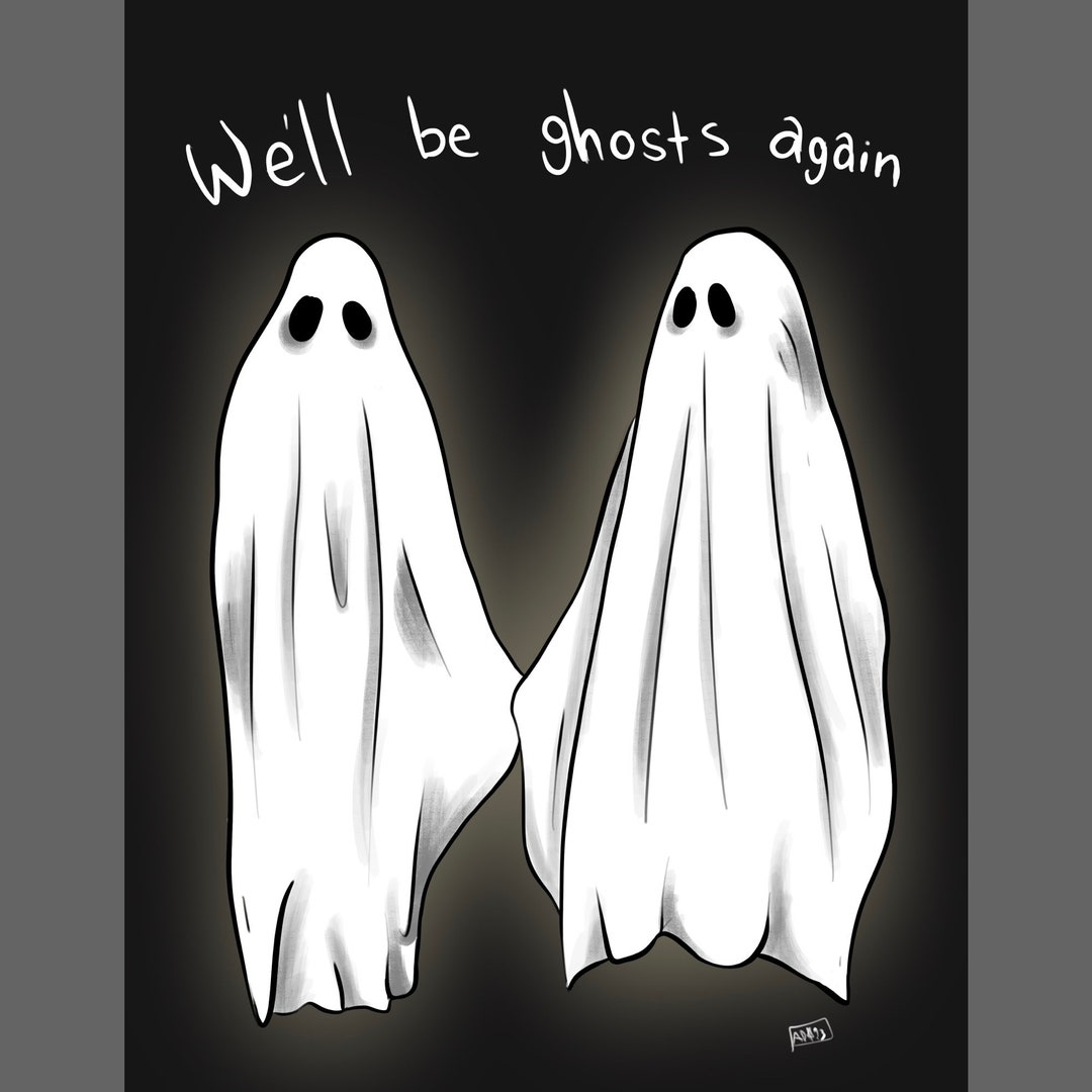 Ghosts Again Sheet Ghost Art Print - Etsy