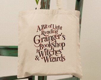 Hermione Granger Book Themed Gift for the Book Lover, Canvas Tote Bag Dramione Fanfiction Gift for Manacled Book Lover, Trendy Bookish Merch