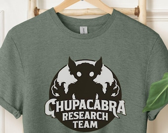 Chupacabra Research Team Shirt, Weirdcore Cryptid, Cryptozoology Shirt, Retro Monster Tshirt Gift for Him or Her,Supernatural Christmas Gift