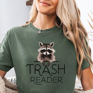 Raccoon Trash Reader Comfort Colors Shirt, Vintage Bookish Merch Funny Meme T-Shirt, Book Lover Spicy Books Smut Sweatshirt, Trash Panda Tee