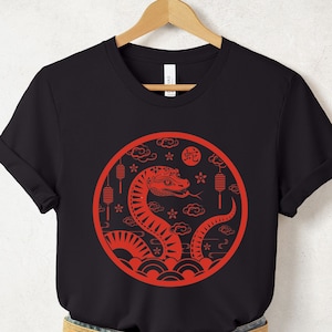 Chinese Year of the Snake 2025 Shirt, Lunar New Year T-Shirt, Happy Chinese New Year TShirt, Chinese Zodiac Snake Graphic Tees, Gift for Her