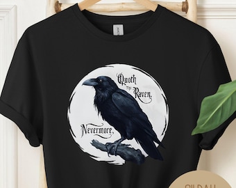 Edgar Allan Poe Nevermore, Bookish Merch Gift for Teacher, Literature Shirt Gift for English Teacher, Dark Academia Goth Sweater, Raven Poem