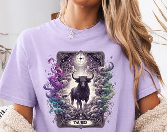 Taurus Sternzeichen Komfort Farben Shirt, Mai Geburtstagsgeschenk, Retro-Stil Horoskop Shirt, Taurus Zeichen Astrologie Vintage T-Shirt, Astrologie Kleidung